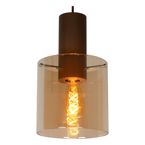 Lucide TOLEDO - Pendant light - Ø 20 cm - 1xE27 - Amber - detail 3